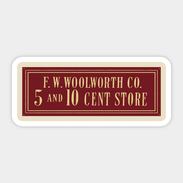 Vintage Woolworth's sign Sticker by BradyRain